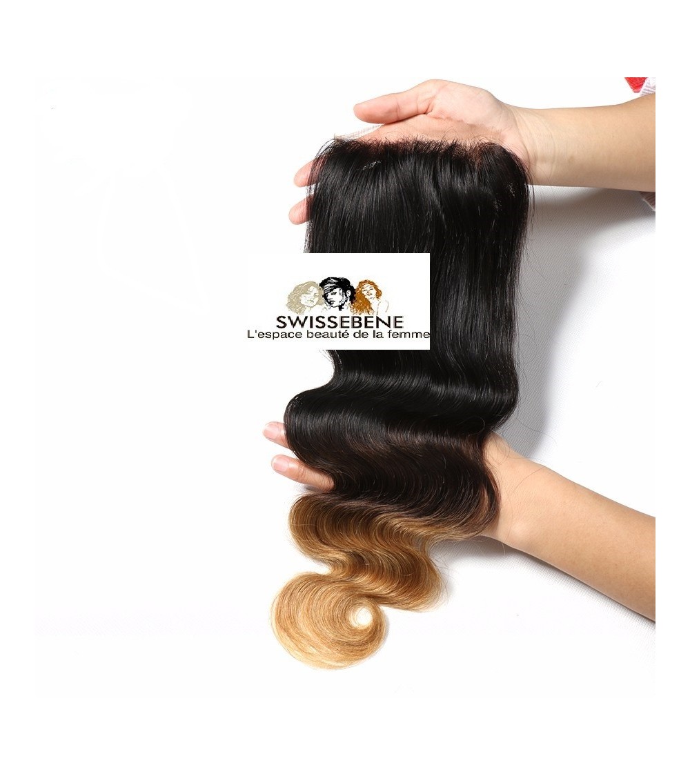 Closure cheveux brésiliens dentelle . 100 % Cheveux Humains vierge vague de fermeture dentelle 