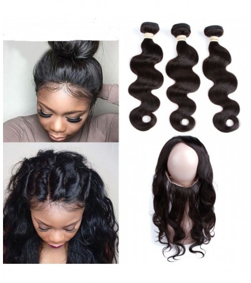 Closure cheveux brésiliens dentelle . 100 % Cheveux Humains vierge vague de fermeture dentelle 