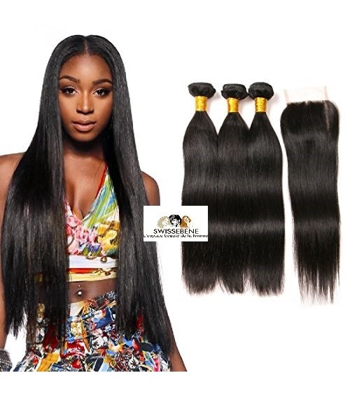 Closure cheveux brésiliens dentelle . 100 % Cheveux Humains vierge vague de fermeture dentelle 