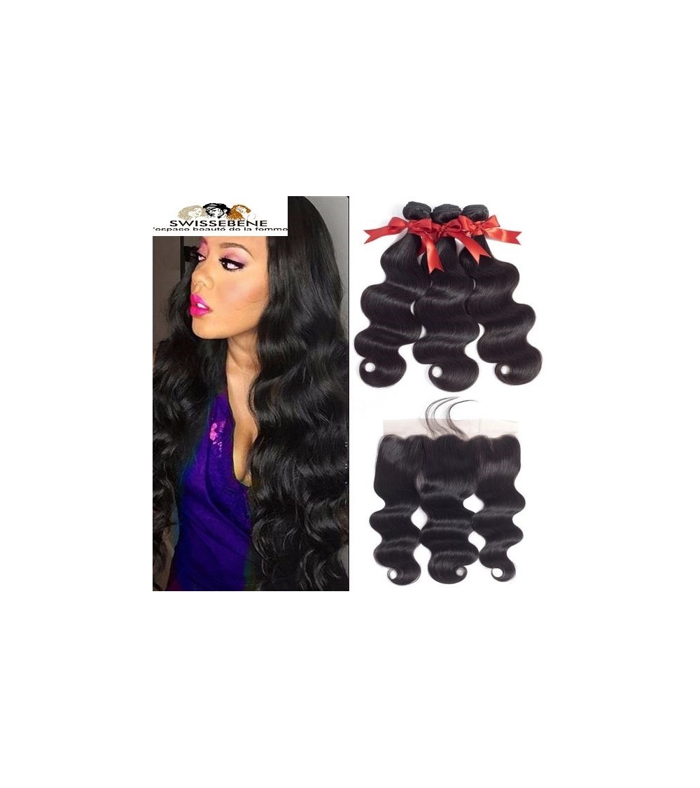 Closure cheveux brésiliens dentelle . 100 % Cheveux Humains vierge vague de fermeture dentelle 