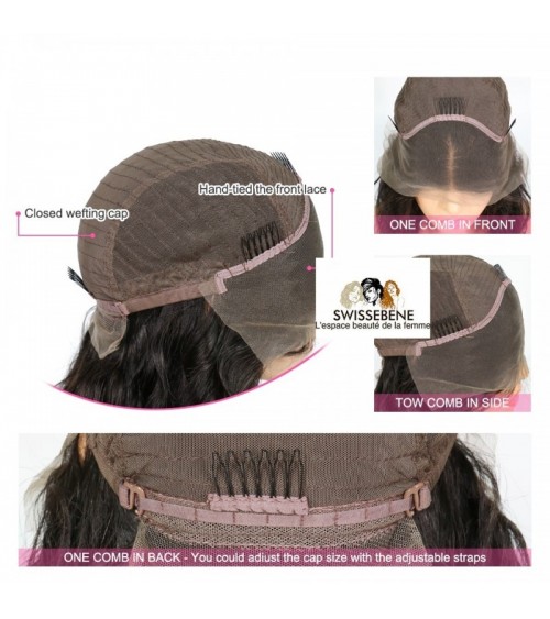 Closure cheveux brésiliens dentelle . 100 % Cheveux Humains vierge vague de fermeture dentelle 