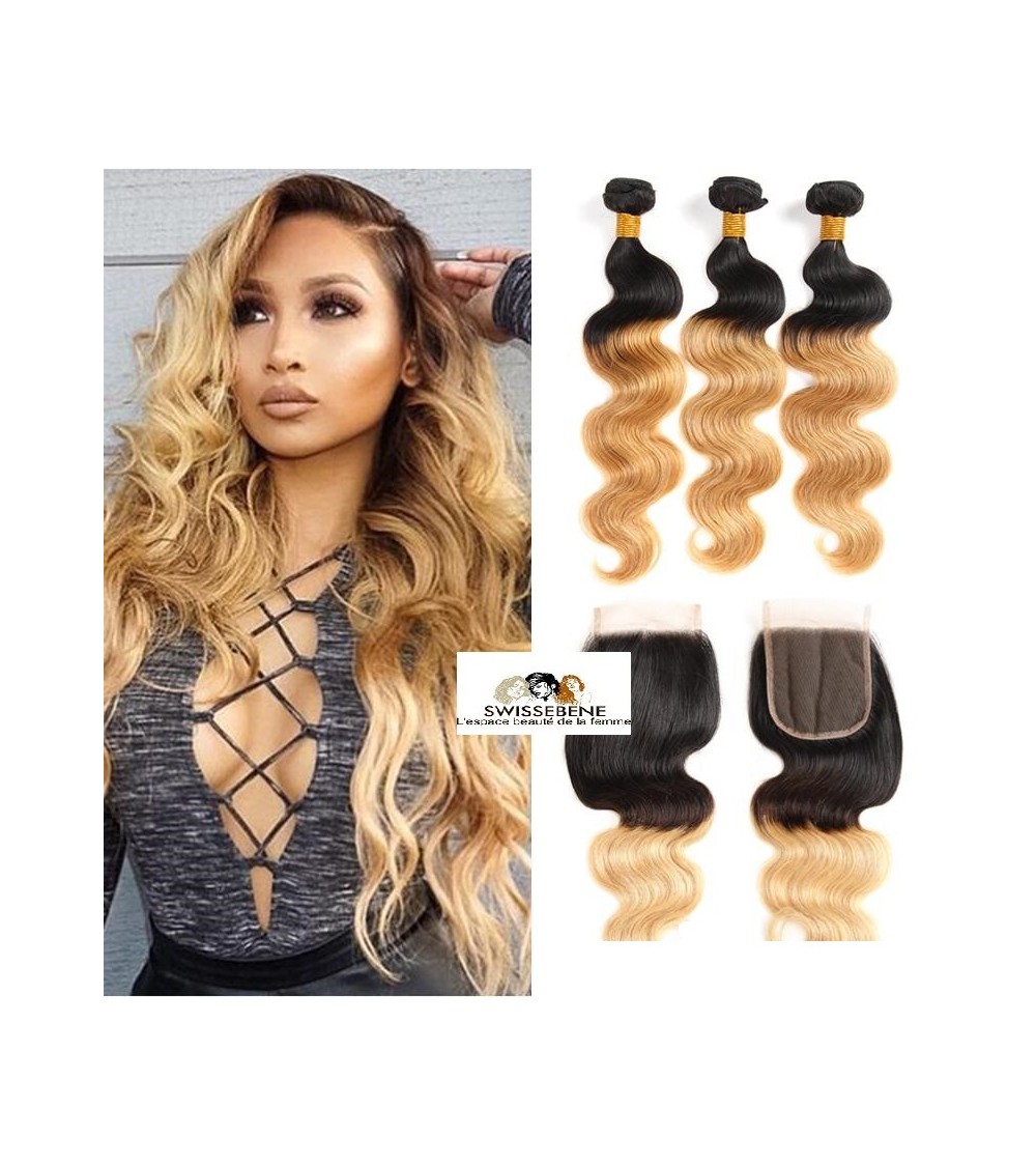 Closure cheveux brésiliens dentelle . 100 % Cheveux Humains vierge vague de fermeture dentelle 