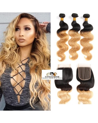 Closure cheveux brésiliens dentelle . 100 % Cheveux Humains vierge vague de fermeture dentelle 